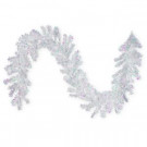 National Tree Company 6 ft. White Iridescent Tinsel Garland-TT33-63-6A-1 300487991