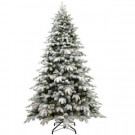 National Tree Company 7.5 ft. Snowy Avalanche Tree with Dual Color LED Lights-PESA1-300D-75 302558593