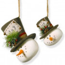National Tree Company 8 in. and 5 in. Snowman with "JOY" on His Hat (Set of 2)-RAC-D6B240AB 300487333