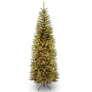 National Tree Company 9 ft. Kingswood Fir Pencil Tree with Clear Lights-KW7-300-90 302558782