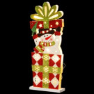 National Tree Company Pre-Lit 17 in. Wooden Gift Box Snowman-MZC-1309 300493641