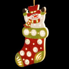 National Tree Company Pre-Lit 17 in. Wooden Stocking Snowman-MZC-1311 300493642