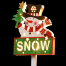National Tree Company Pre-Lit 35 in. Snowman with SNOW Sign-MZC-1315 300493637