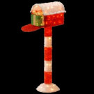 National Tree Company Pre-Lit 48 in. Tinsel Mailbox with Gift-MZMB-300-48 300493497