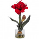 Nearly Natural 20 in. Amaryllis with Vase-4827 100686416