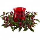 Nearly Natural 6.5 in. Holly Berry Candelabrum-4818 204688140