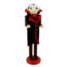 Northlight 14 in. Black and Red Dracula Wooden Halloween Nutcracker-31741966 302267592