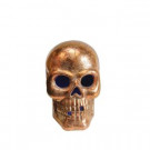 Northlight 14 in. LED Copper Metallic Day of the Dead Skull-32256716 302267606