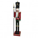 Santa's Workshop 60 in. Red and Green Royal Guard Nutcracker with Staff-70998 303068706