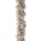 Snowy Bristle Pine 9 ft. Garland with Clear Lights-SNP1-307-9B-1 300330585