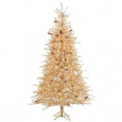 Sterling 7 ft. Pre-Lit Buttercream Frosted Hard Needle Artificial Christmas Tree with Clear Lights-6116--70BC 206482517