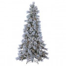 Sterling 9 ft. Indoor Pre-Lit Lightly Flocked Snowbell Pine with 900 Cool White Twinkling Lights and 1647 Tips-5852--90C 300832291