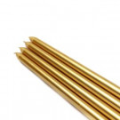 Zest Candle 12 in. Metallic Gold Taper Candles (12-Set)-CEZ-085 203362881