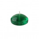 Zest Candle 1.75 in. Clear Hunter Green Gel Floating Candles (Box of 12)-CFG-108 203362913