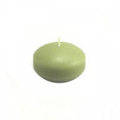 Zest Candle 1.75 in. Sage Green Floating Candles (Box of 24)-CFZ-015 203362932