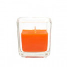 Zest Candle 2 in. Orange Square Glass Votive Candles (12-Box)-CVZ-033 203363172