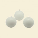 Zest Candle 2 in. White Ball Candles (Box of 12)-CBZ-003 203362752