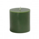 Zest Candle 3 in. x 3 in. Hunter Green Pillar Candles Bulk (12-Case)-CPZ-079_12 203363230