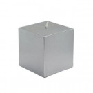 Zest Candle 3 in. x 3 in. Metallic Silver Square Pillar Candles Bulk (12-Case)-CPZ-136_12 203369615