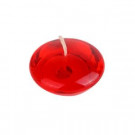 Zest Candle 3 in. Clear Red Gel Floating Candles (6-Box)-CFZ-106 203363022