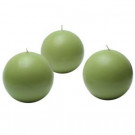 Zest Candle 3 in. Sage Green Ball Candles (6-Box)-CBZ-021 203362770