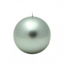 Zest Candle 4 in. Metallic Silver Ball Candles (2-Box)-CBZ-415 203362796