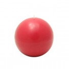 Zest Candle 4 in. Red Ball Candles (2-Box)-CBZ-030 203362779
